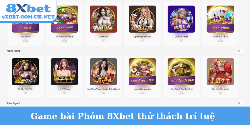 Chương trình khuyến mãi game bài 8Xbet khủng