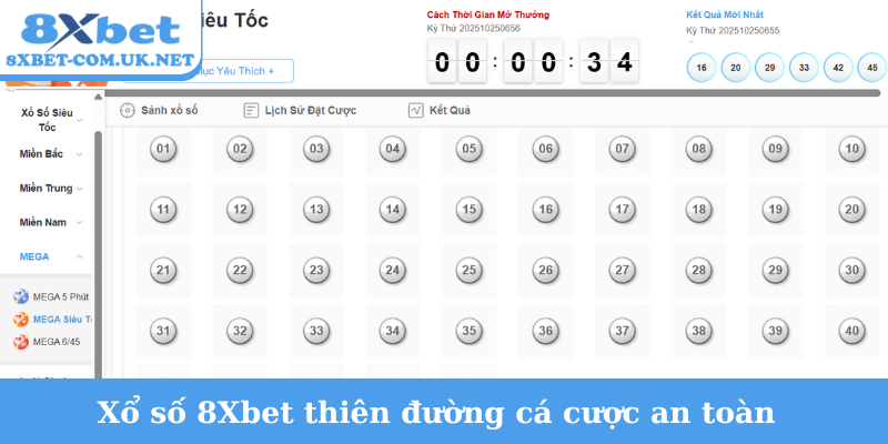Xổ số 8Xbet thiên đường cá cược an toàn